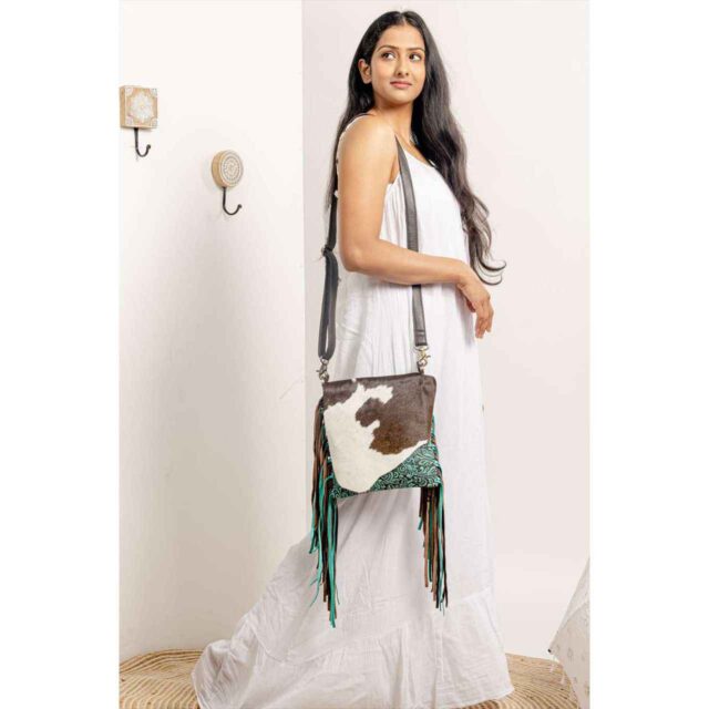 Hairon Cowhide Fringe Bag