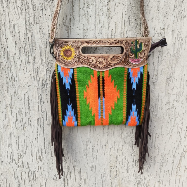 Tooling Carving Saddle Blanket Rug's Bag