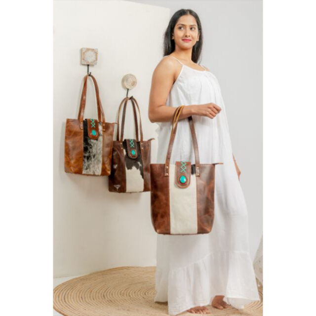 Cowhide Tote Bag